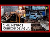 Reservatório de água se rompe, destrói casas e deixa famílias desabrigadas em Florianópolis