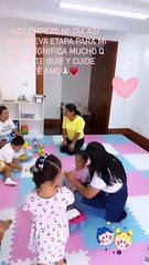 Pamela Franco en el primer día de clases de su hija