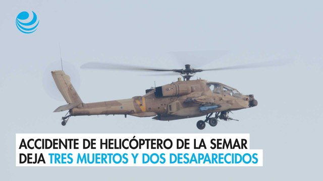 Accidente de helicóptero de la Semar deja tres muertos y dos desaparecidos