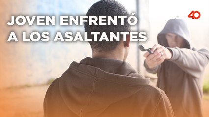 Enfrentó a los asaltantes y termino herido por un arma de fuego