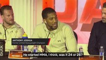 Joshua paying close attention to Ngannou's fighting history