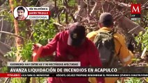 Avanzan los trabajos para sofocar los incendios en Acapulco, Guerrero