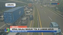 Viral! Bajaj Masuk Tol Jakarta-Tangerang dan Lawan Arus