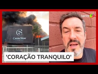 'Vamos reconstruir', diz fundador da Cacau Show após incêndio destruir fábrica no ES