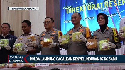 Polda Lampung Gagalkan Penyelundupan 87 Kg Sabu