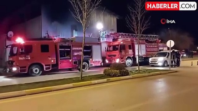 Çorum'da akaryakıt istasyonunda yangın çıktı