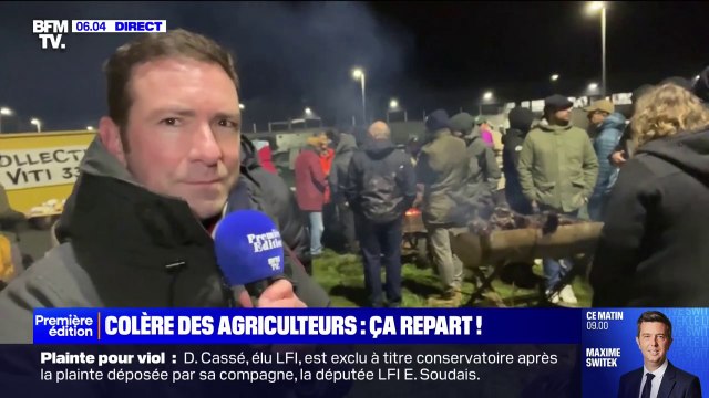 Colère des agriculteurs: des viticulteurs de Bordeaux bloquent une plateforme logistique de l'enseigne Lidl