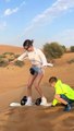 Sandboarding adventure Desert Safari Dubai, Uae desert tour