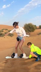 Download Video: Sandboarding adventure Desert Safari Dubai, Uae desert tour