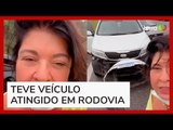 Roberta Miranda sofre acidente de carro e mostra destruição: 'Realmente é Deus'