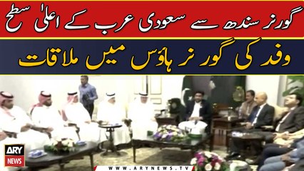 Delegation of Saudi Arabia met with the Governor of Sindh