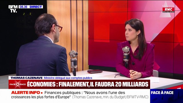 Nous avons l'une des croissances les plus fortes d'Europe affirme Thomas Cazenave, ministre délégué aux comptes publics