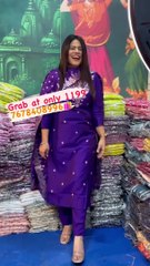 Super Dola silk suit with cotton dupatta