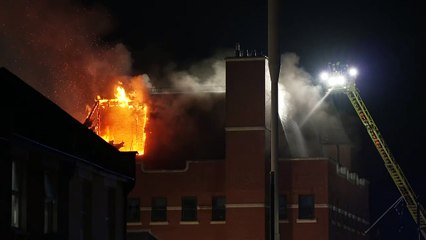 Roof of Forest Gate Police Station catches fire