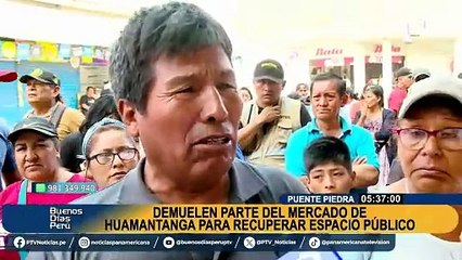 Parte del Mercado de Huamantanga está siendo demolido en Puente Piedra