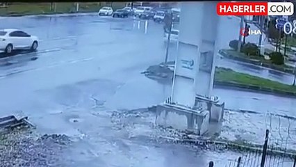 Tekirdağ'da meydana gelen kaza kamerada