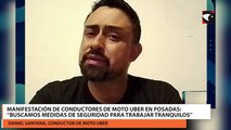 Manifestación de conductores de Moto Uber en Posadas: “buscamos medidas de seguridad para trabajar tranquilos”