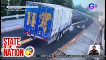 Dalawa sugatan matapos sumemplang ang sinasakyang motorsiklo. Muntik pang mabangga ng truck | SONA