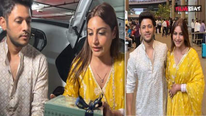 Surbhi Chandna के चहरे पर दिखा शादी का Glow, Paps के साथ Couple ने Share की खुशी । Filmibeat