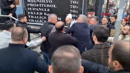 Kartal'da Akşener'in esnaf ziyareti sırasında arbede