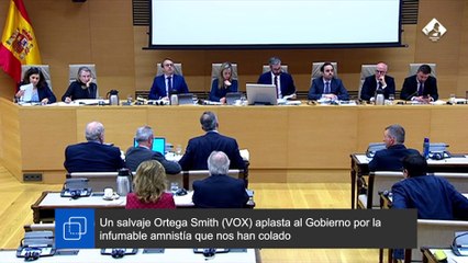 Un tajante Ortega Smith (VOX) aplasta al Gobierno Sanchez por la infumable amnistía que nos han colado