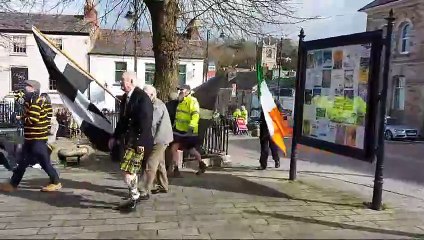 Bodmin St Piran's Day parade arrives at Mount Folly