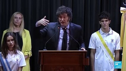 Milei pronunció un discurso cargado de ideología ultraconservadora en su antiguo colegio