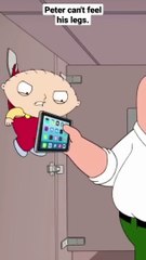 Peter using Stewie in bathroom   #familyguy #shorts #petergriffin