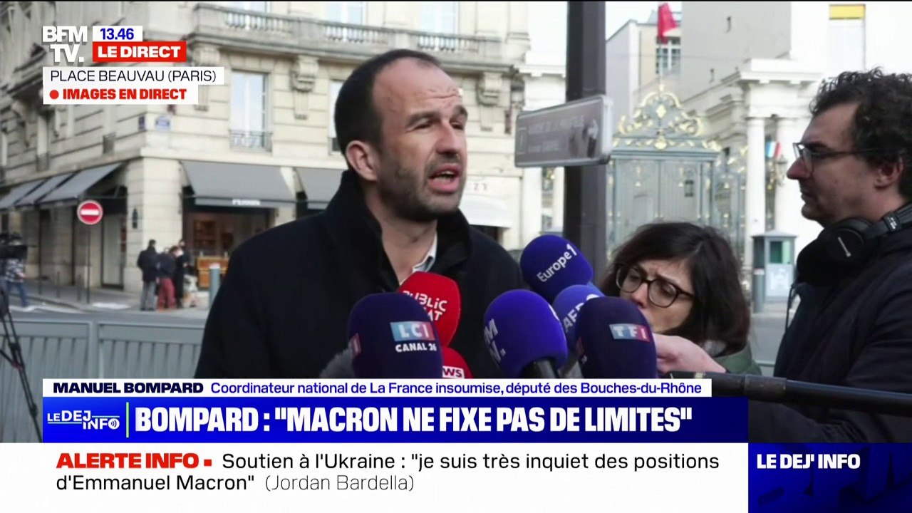 Rencontre avec Emmanuel Macron sur l'Ukraine: "Je suis arrivé avec de l'inquiétude sur la situation, je ressors avec plus d'inquiétude encore" réagit Manuel Bompard