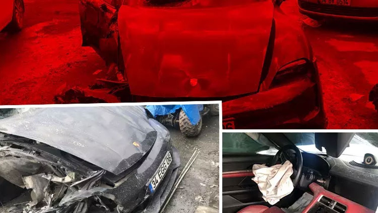 Trafik kazasında hayatını kaybeden Oğuz Murat Acı'ya çarpan Porsche'nin son hali