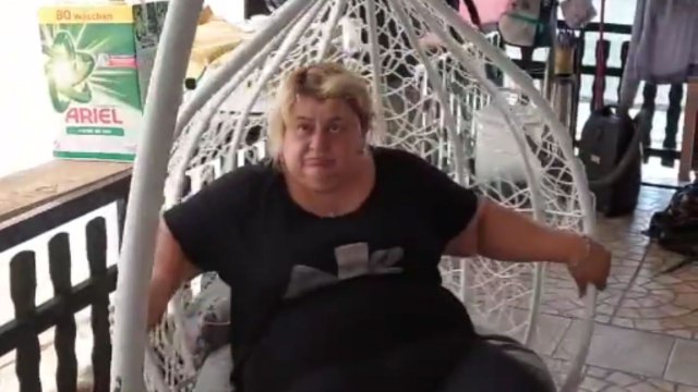 Woman's swing-chair adventure turns out to be a HILARIOUS Swing and Miss