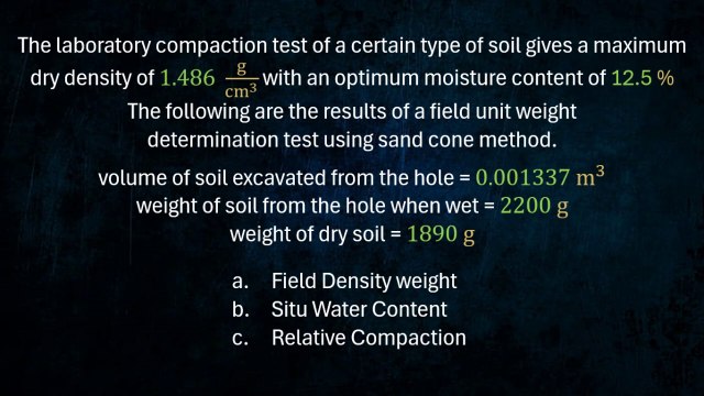 CE Board HGE Problem 24 (Hydraulics and Geotechnical Engineering) - CE NOV 2023