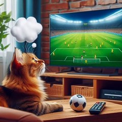 un chat joue foot ball