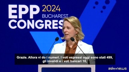 Ue, Von der Leyen candidata ufficiale del Ppe per secondo mandato
