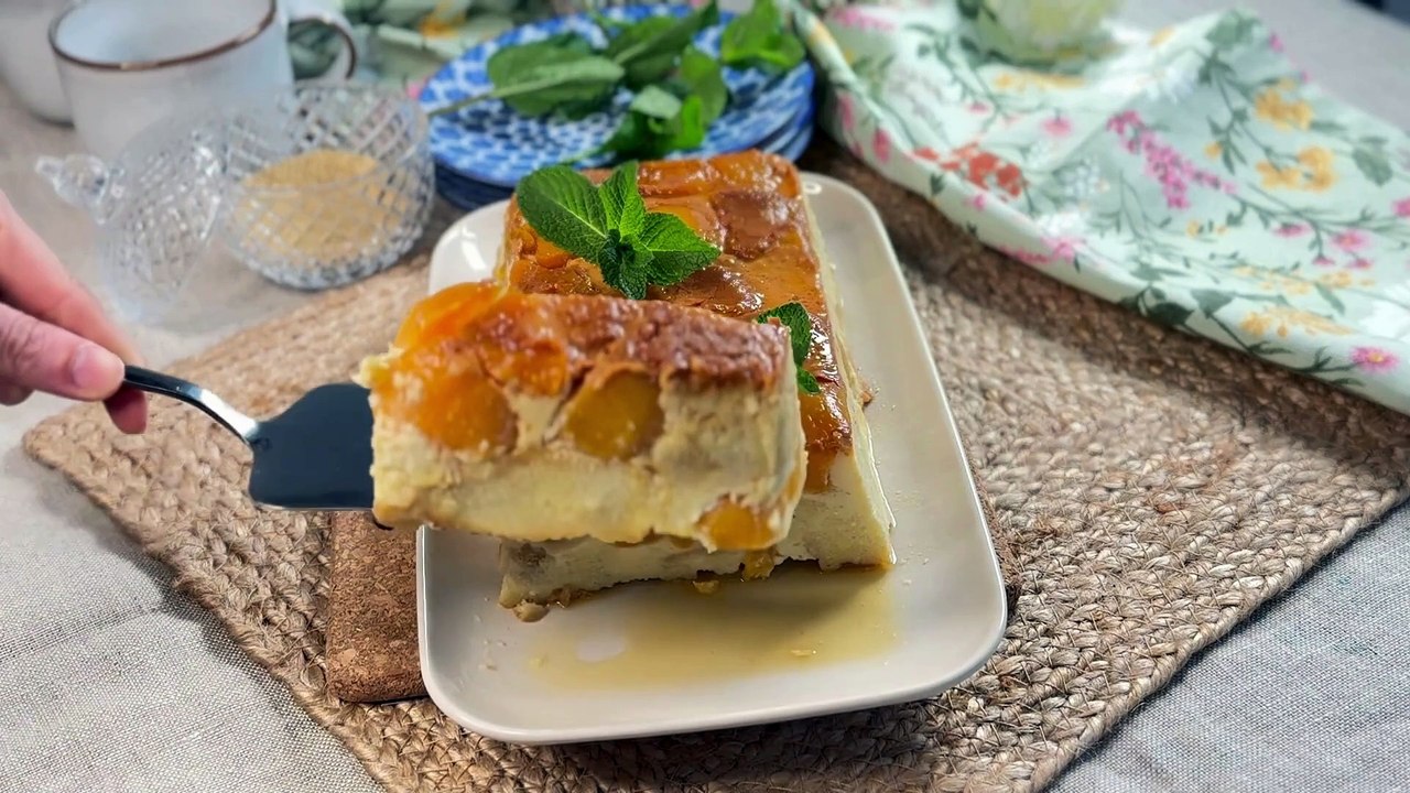 Pudin de melocotón