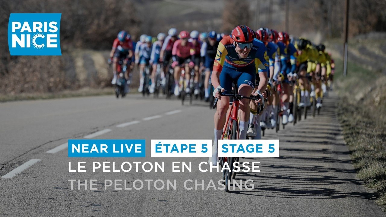The peloton chasing - Stage 5 - Paris-Nice 2024