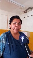 CAYÓ EL REBOQUE DE UN AULA EN LA ESCUELA CLARA LINARES, EN ZONA SUR