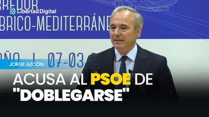 Azcón acusa al PSOE de "doblegarse" ante lo que exigen Junts y ERC
