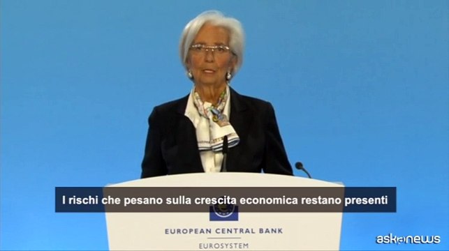 Lagarde: crescita eurozona resta debole, graduale ripresa nel 2024