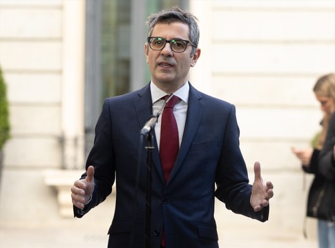 El ministro de Justicia, Félix Bolaños, celebra el acuerdo de la ley de amnistía y asegura que va a ser un referente mundial