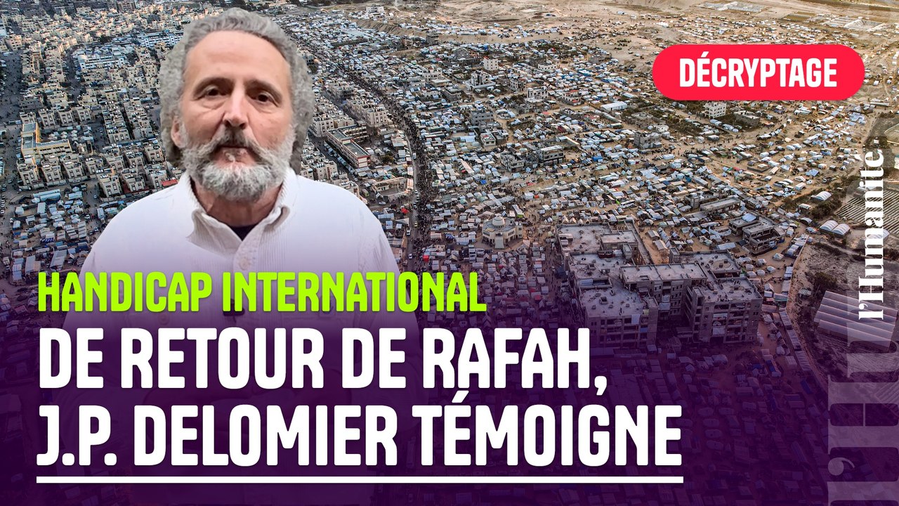 «Un cessez le feu garantirait l'aide humanitaire que nous devons aux palestiniens», Jean-Pierre Delomier de Handicap International