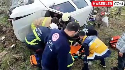 Mardin'de otomobil şarampole yuvarlandı: 4 yaralı