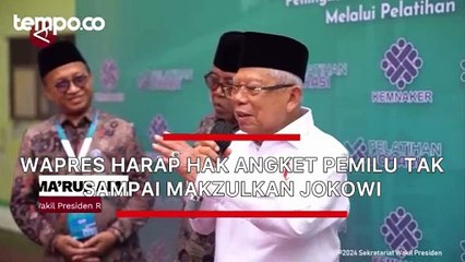 Wapres Harap Hak Angket Pemilu Tak Sampai Makzulkan Jokowi