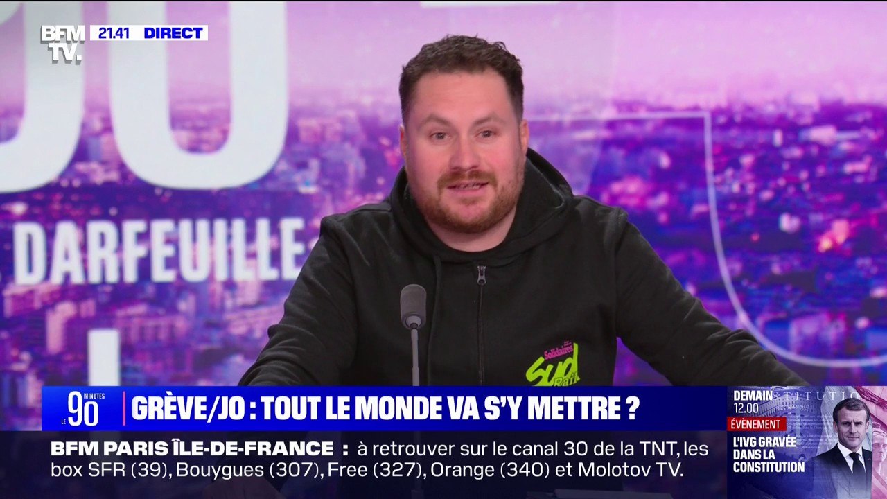 Grèves pendant les Jeux Olympiques: "On ne s'interdit rien", assure Julien Troccaz (secrétaire fédéral SUD-Rail)