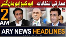 ARY News 2 AM Headlines 8th March 2024 | Presidential Election: MQM Pakistan Big Announcement