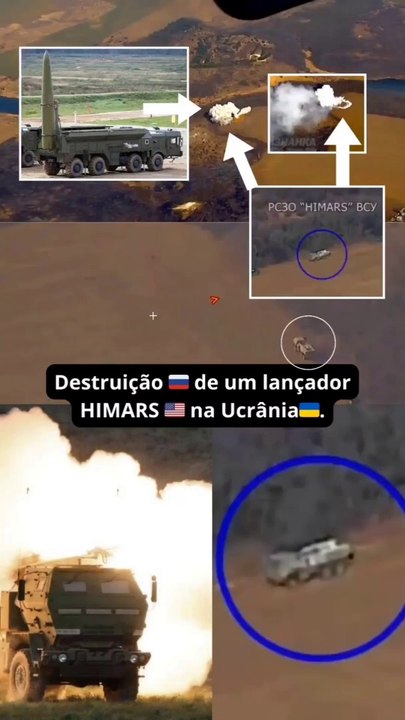 Destruição  de um lançador HIMARS  na Ucrânia.