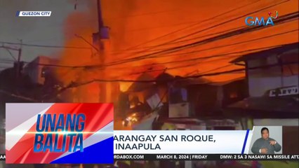 Sunog sa Barangay San Roque, patuloy na inaapula | UB
