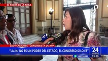 Lady Camones sobre acción de amparo de JNJ: no debería frenar votación de informe que recomienda inhabilitarlos