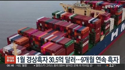 1월 경상흑자 30.5억 달러…9개월 연속 흑자