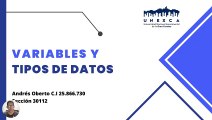 Variables y tipos de datos